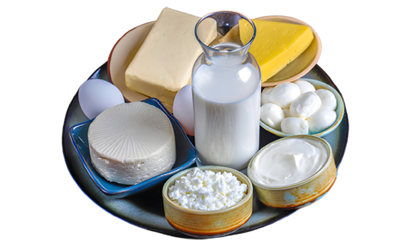 Молочные продукты и яйца